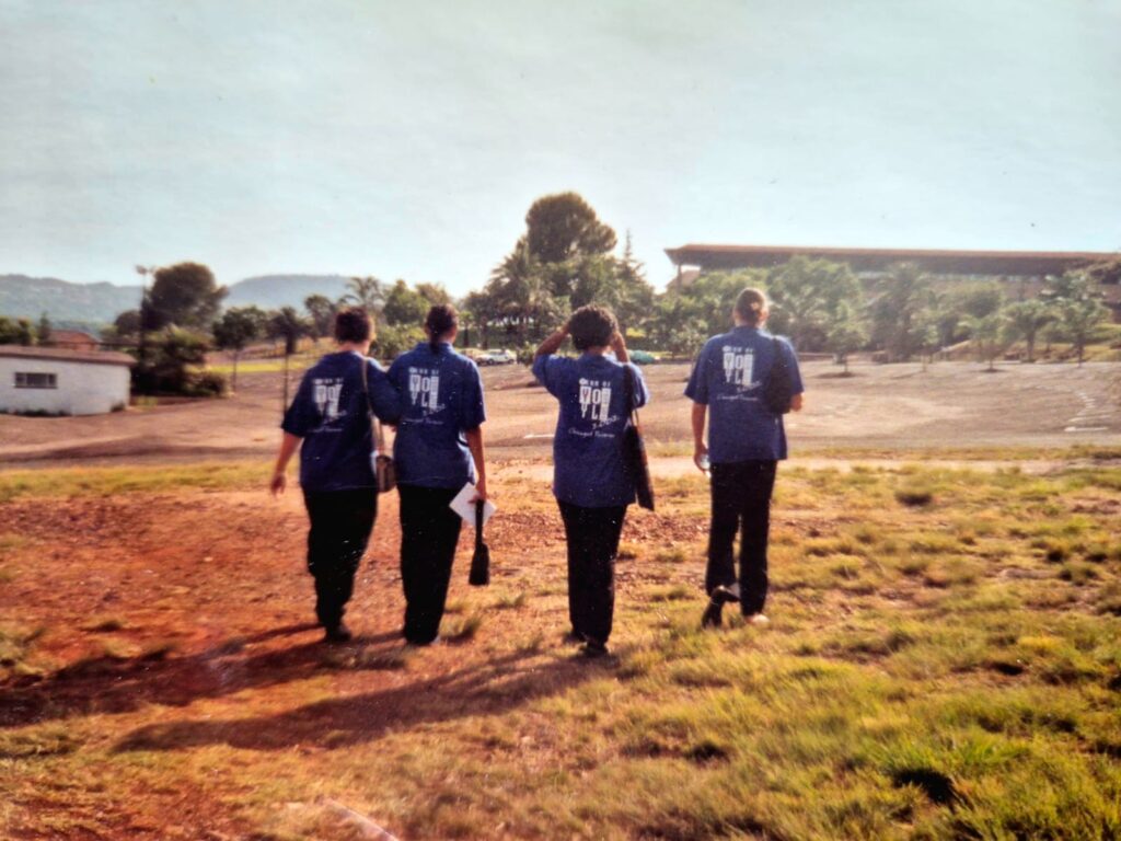 Empathy in a divided world: Friends from my gap year back in 2002 in Pretoria walking ahead of me.